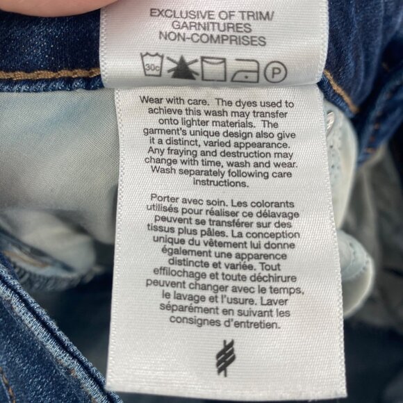 Silver Jeans Womens 30 Suki Slim Boot Blue Dark Wash Denim Button Fly Stretch - Picture 7 of 12